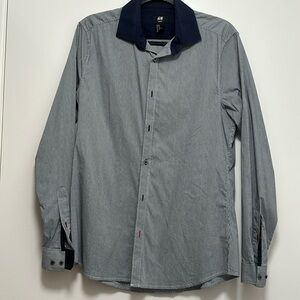 H&M Slim Fit Checkered Dress Shirt